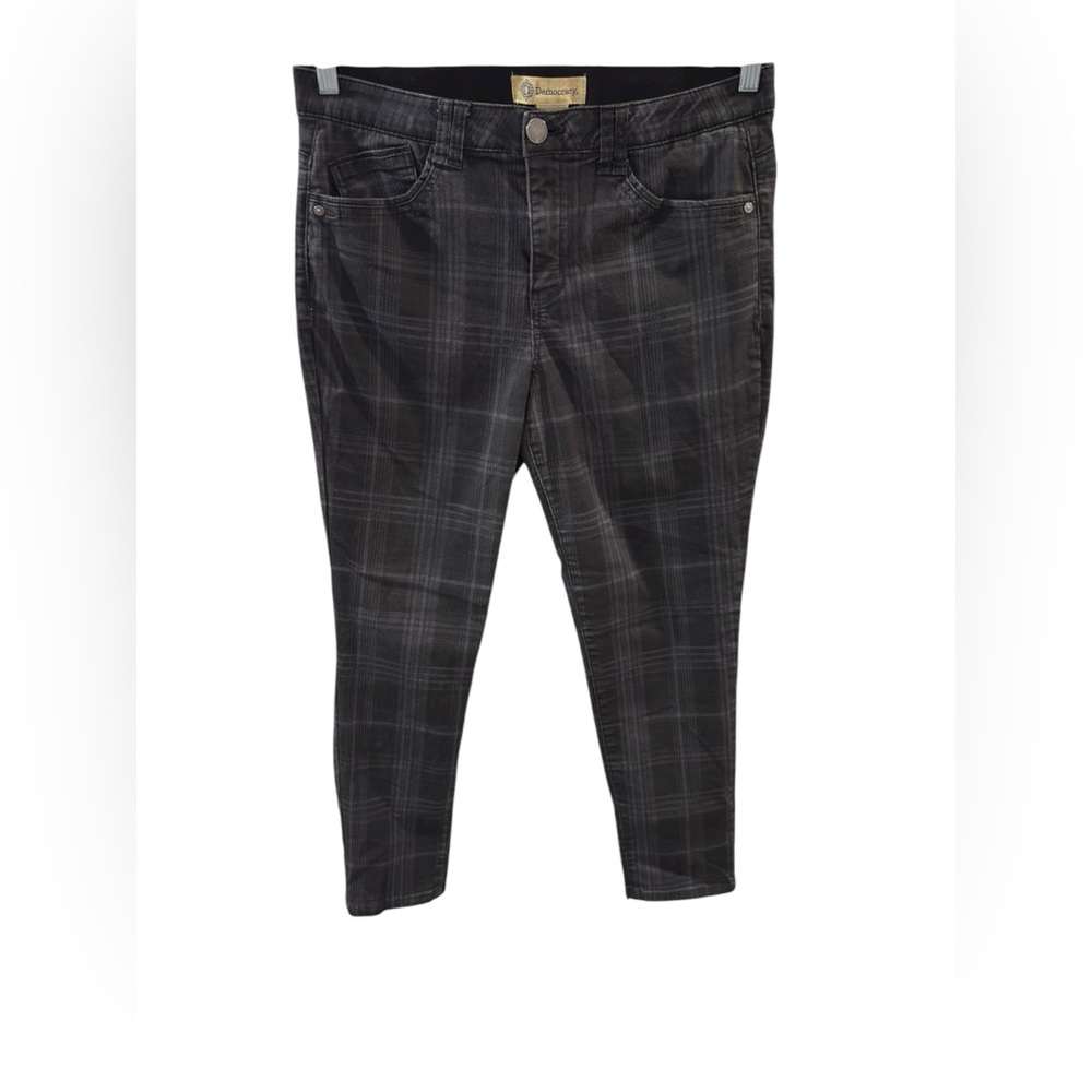 Democracy “Ab” Technology Black Plaid Women Jeans